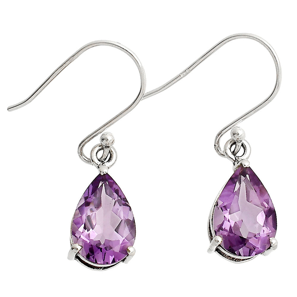 Natural Amethyst - Brazil 925 Sterling Silver Earrings Jewelry DGE1085_F