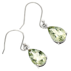 Prasiolite (Green Amethyst) - Brazil 925 Sterling Silver Earrings Jewelry DGE1085_H