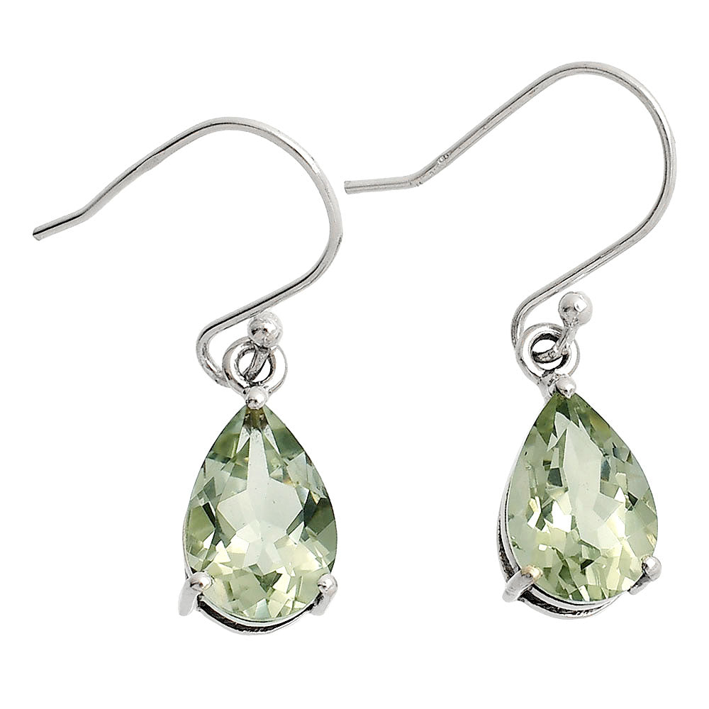 Prasiolite (Green Amethyst) - Brazil 925 Sterling Silver Earrings Jewelry DGE1085_H