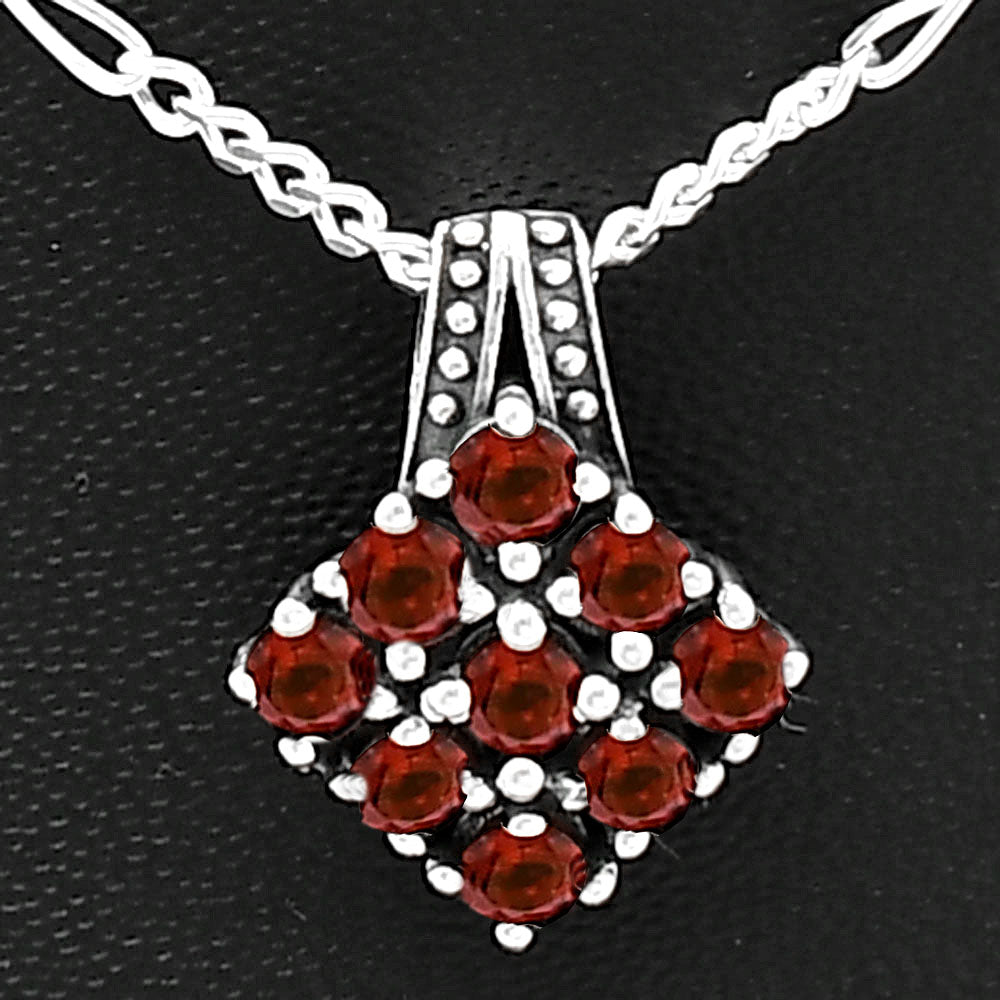 Genuine Ruby 925 Sterling Silver Pendant Jewelry DGP1004_I