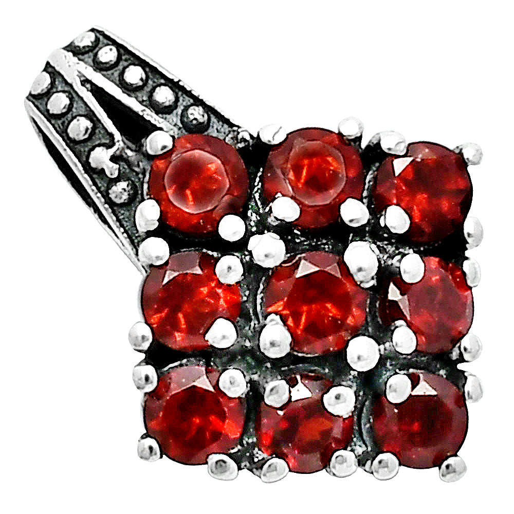 Genuine Ruby 925 Sterling Silver Pendant Jewelry DGP1004_I