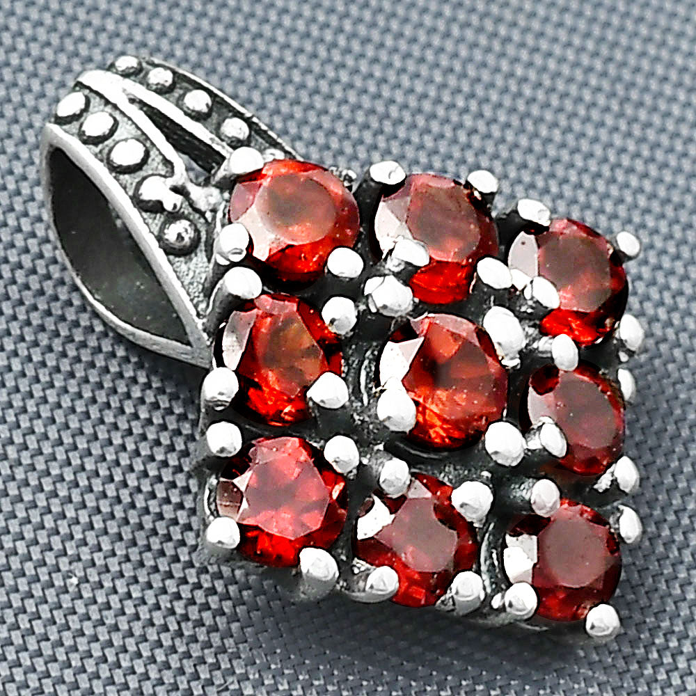 Genuine Ruby 925 Sterling Silver Pendant Jewelry DGP1004_I