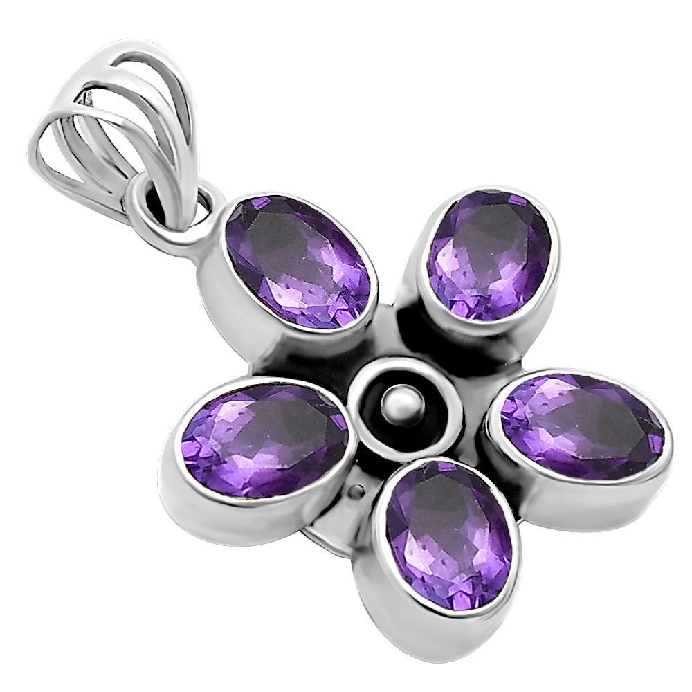 Natural African Amethyst 925 Sterling Silver Pendant Jewelry DGP1013_D