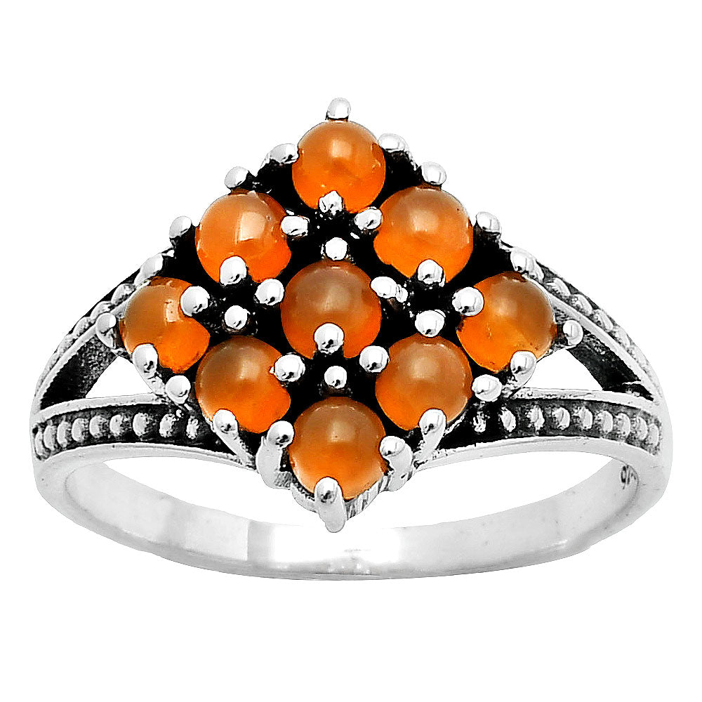 Natural Carnelian 925 Sterling Silver Ring Jewelry DGR1106_F