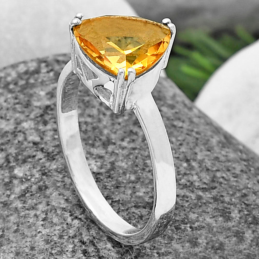 Natural Citrine 925 Sterling Silver Ring Jewelry DGR1107_A