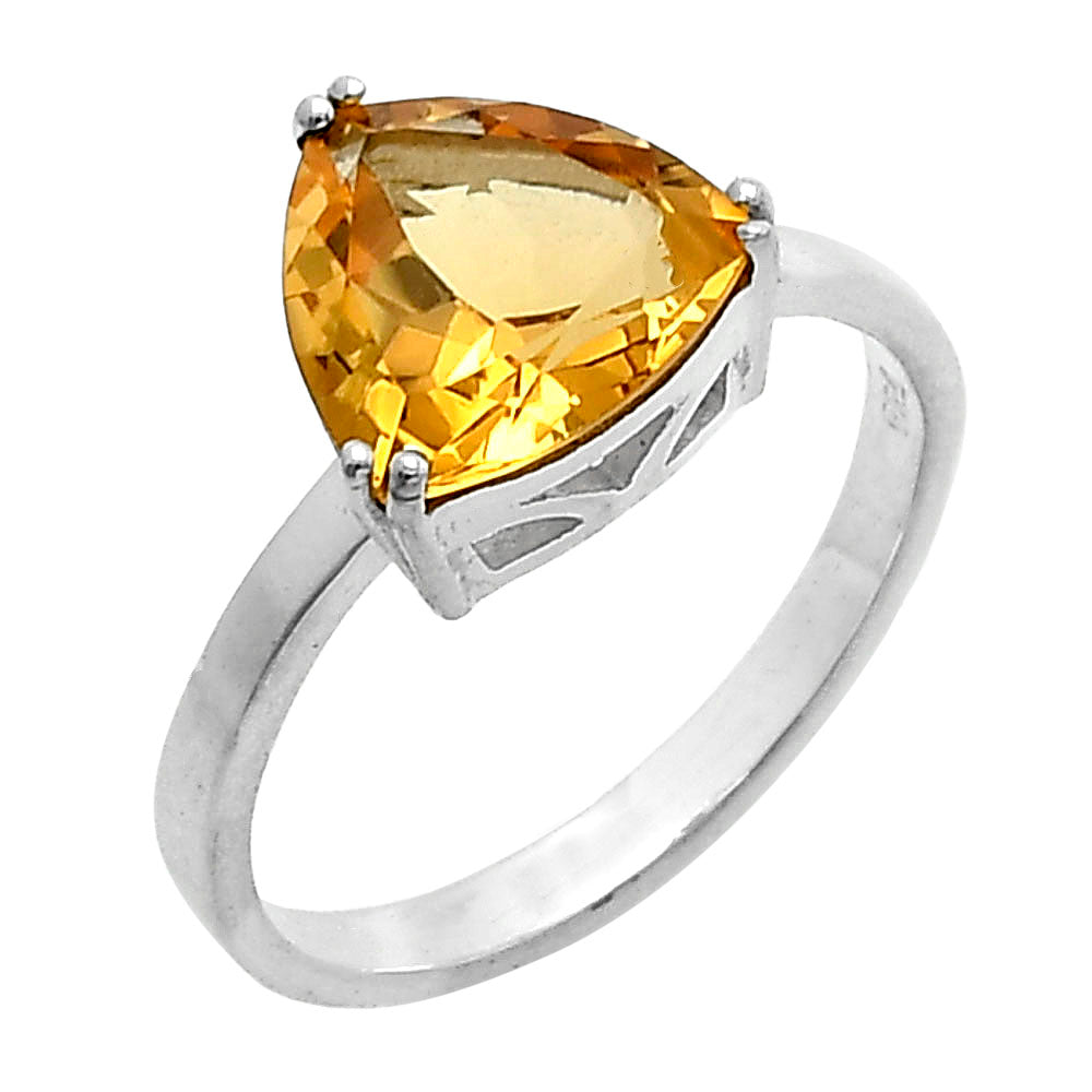 Natural Citrine 925 Sterling Silver Ring Jewelry DGR1107_A