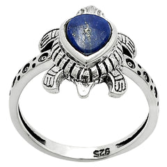 Tortoise - Lapis Lazuli 925 Sterling Silver Ring Jewelry DGR1116_B