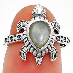 Tortoise - Gray Moonstone 925 Sterling Silver Ring Jewelry DGR1116_G