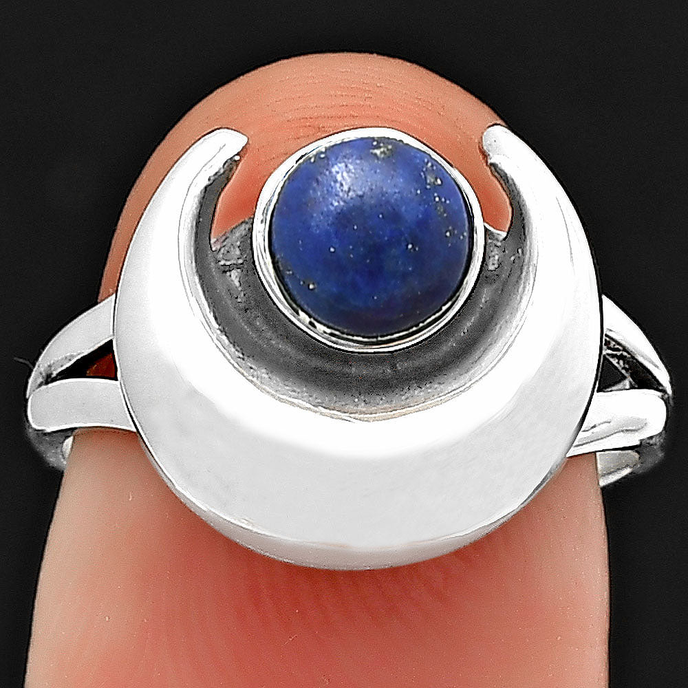 Crescent Moon Ethiopian Opal 925 Sterling Silver Ring Jewelry