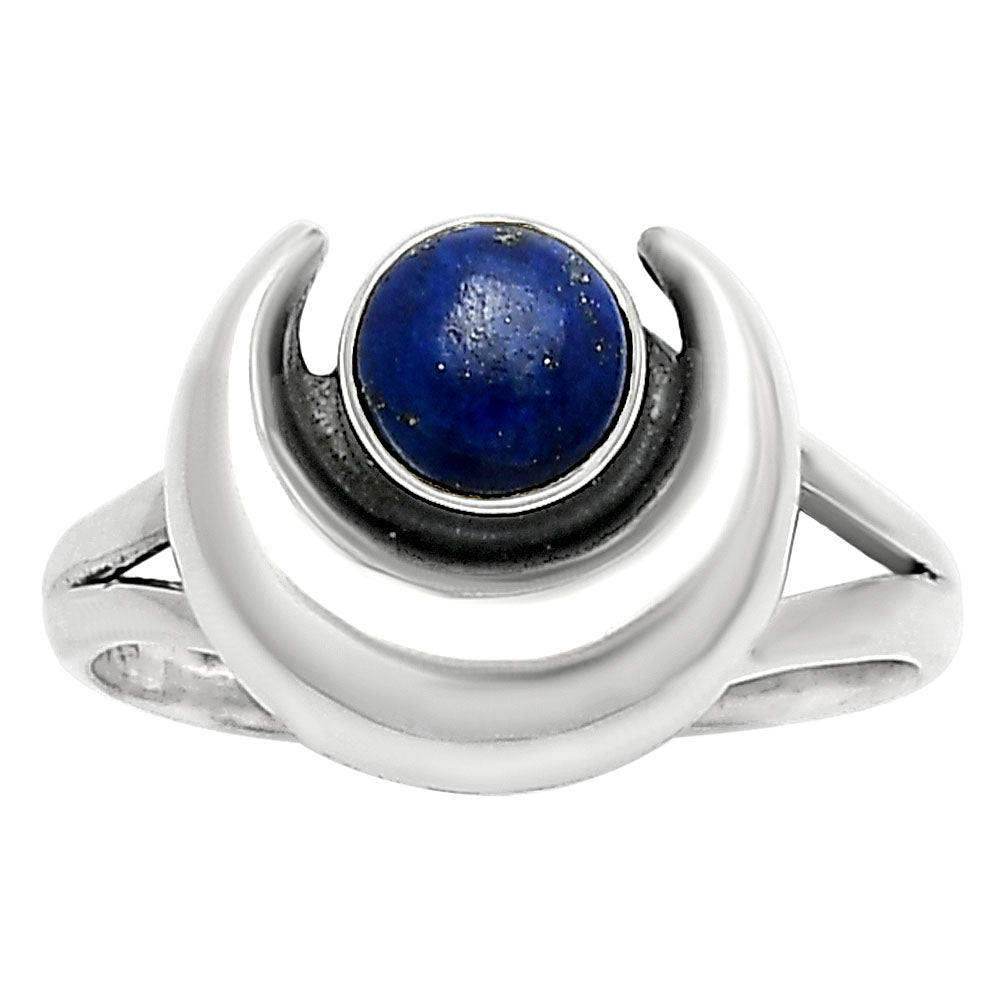 Crescent Moon Ethiopian Opal 925 Sterling Silver Ring Jewelry