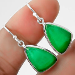 Natural Green Onyx 925 Sterling Silver Pendant Earrings Jewelry Set DGT01015