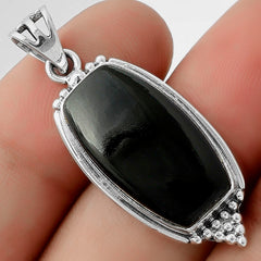 Black Onyx - Brazil 925 Sterling Silver Pendant Earrings Jewelry Set