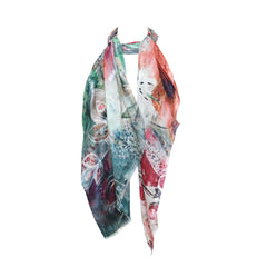 Premium Soft Quality Floral Printed Modal Scarf Lightweight Wraps MMD414