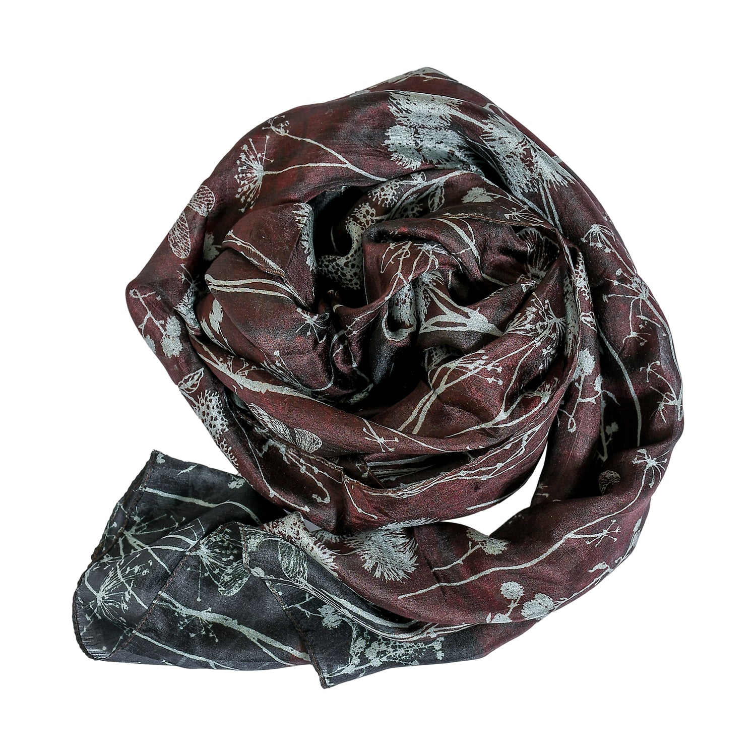 Premium Quality Printed Floral Scarf 100% Cashmere Wool Lightweight MSL201