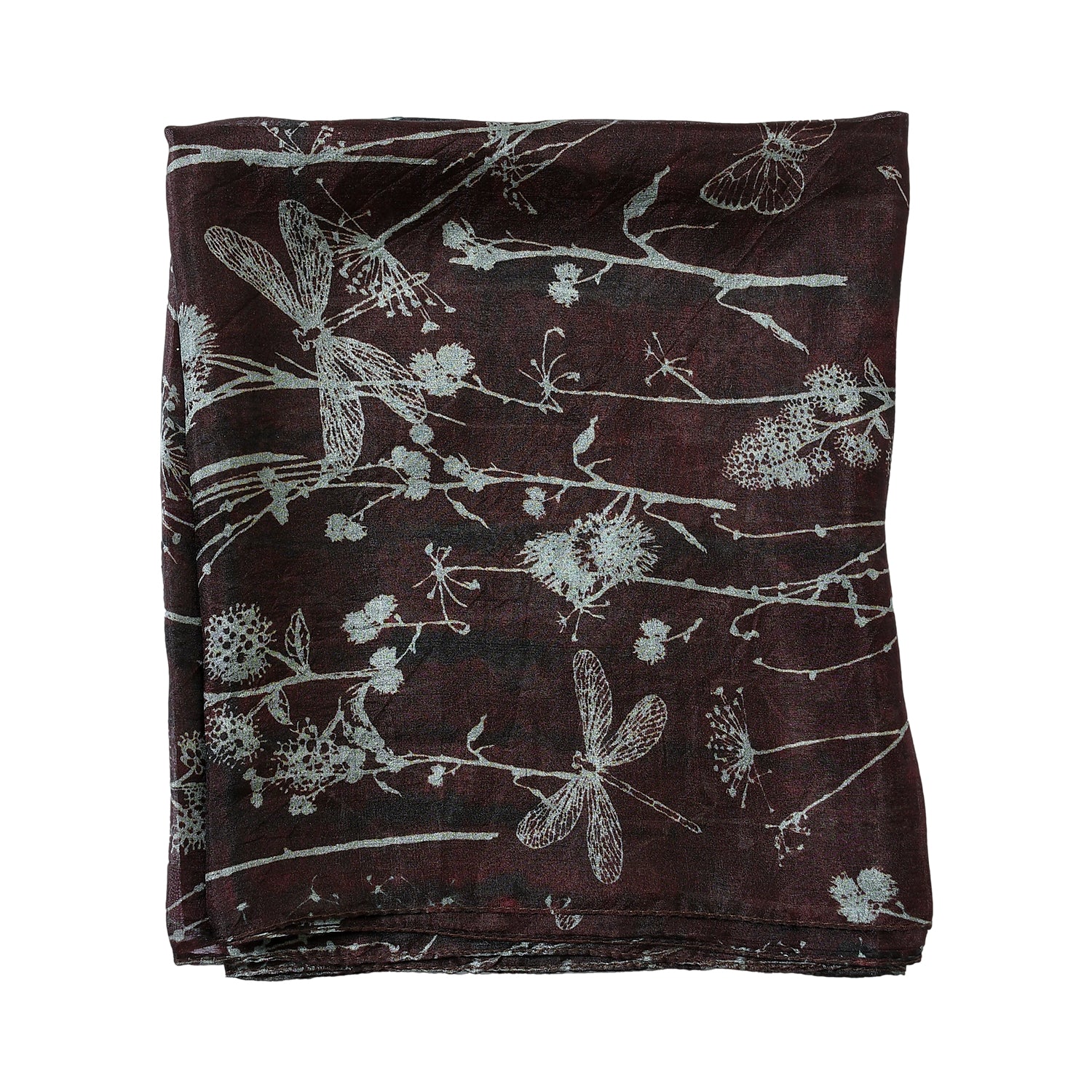 Premium Quality Printed Floral Scarf 100% Cashmere Wool Lightweight MSL201