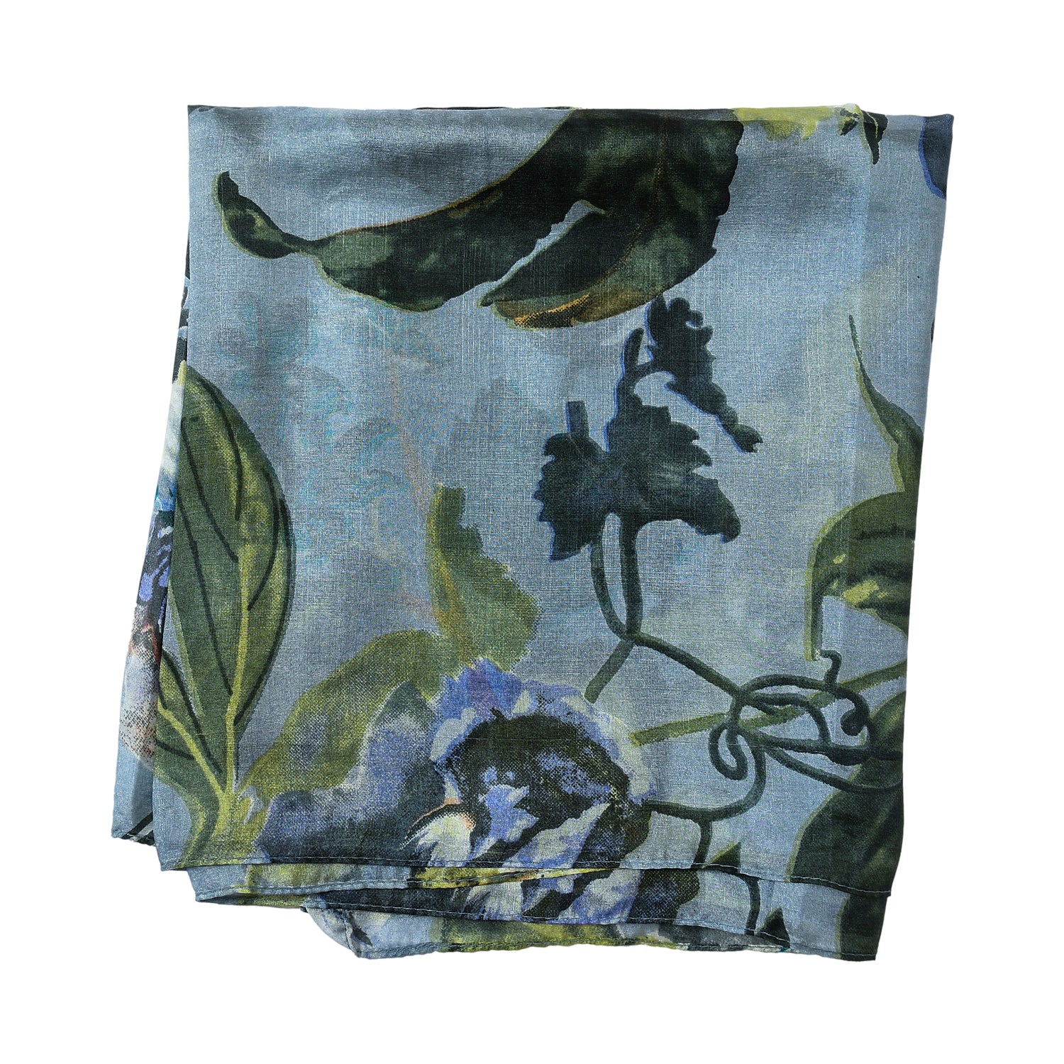 Premium Quality Printed Floral Scarf 100% Cashmere Wool Lightweight MSL202