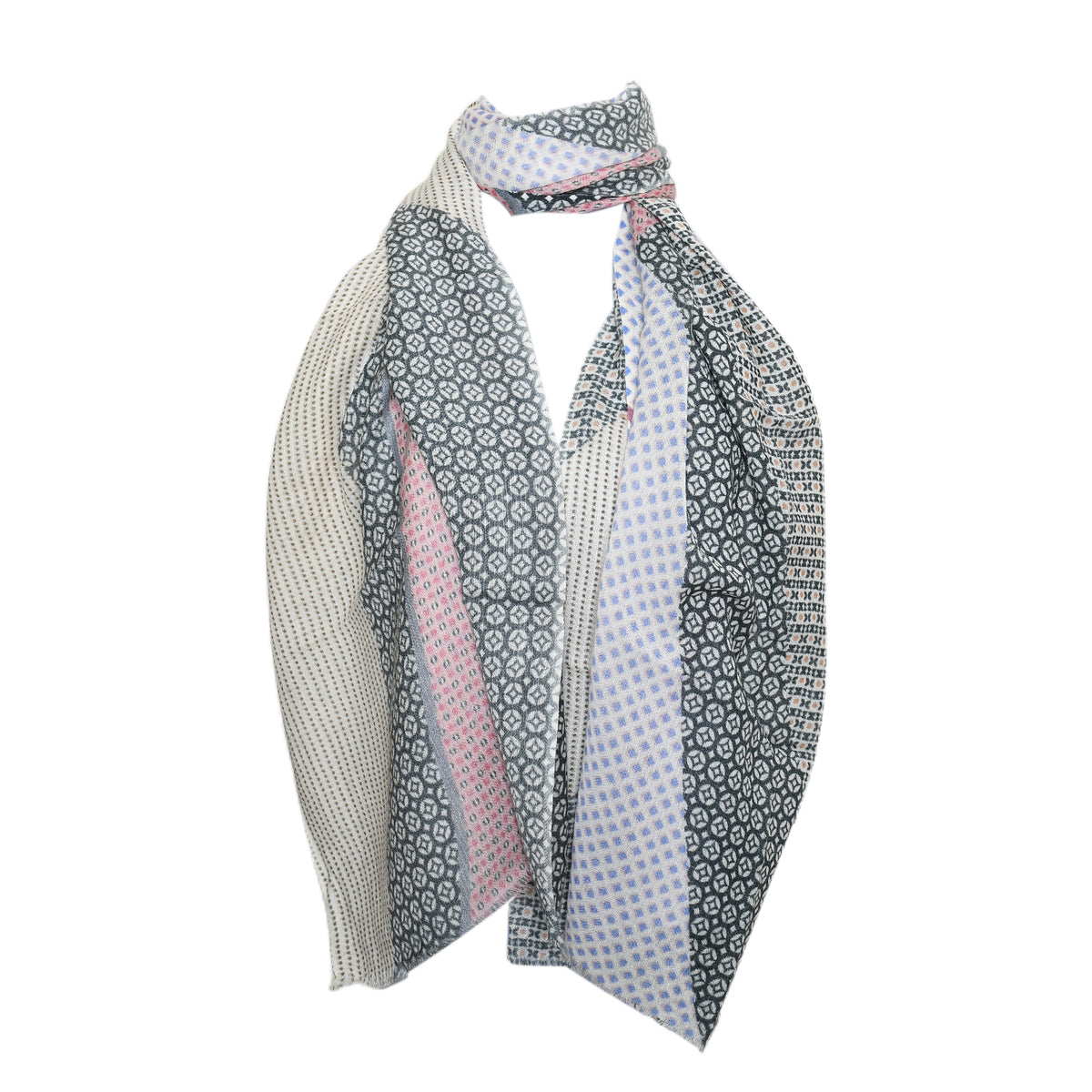 Premium & Soft Quality Printed Scarf 100% Cashmere Wool Lightweight MWL314